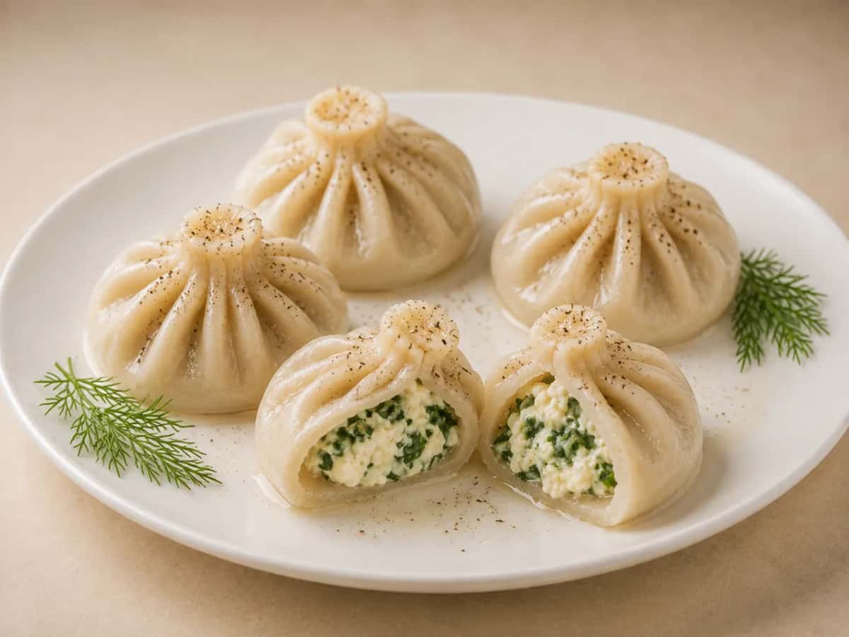 Хинкали с сыром и зеленью (5шт)