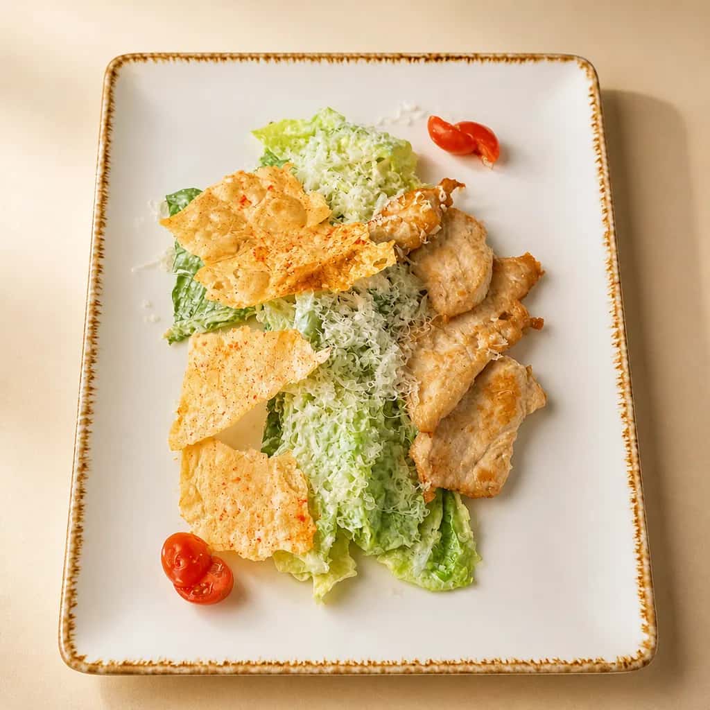 Салат «Цезарь» с жареной курицей