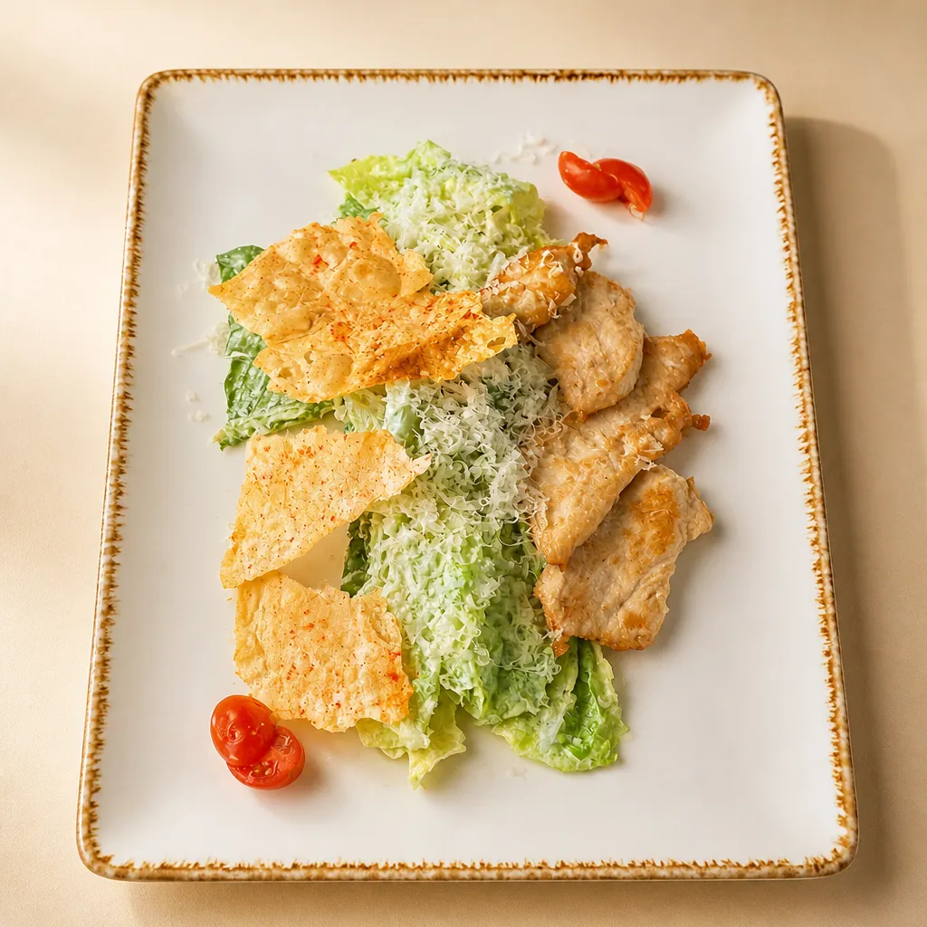 Салат «Цезарь» с жареной курицей